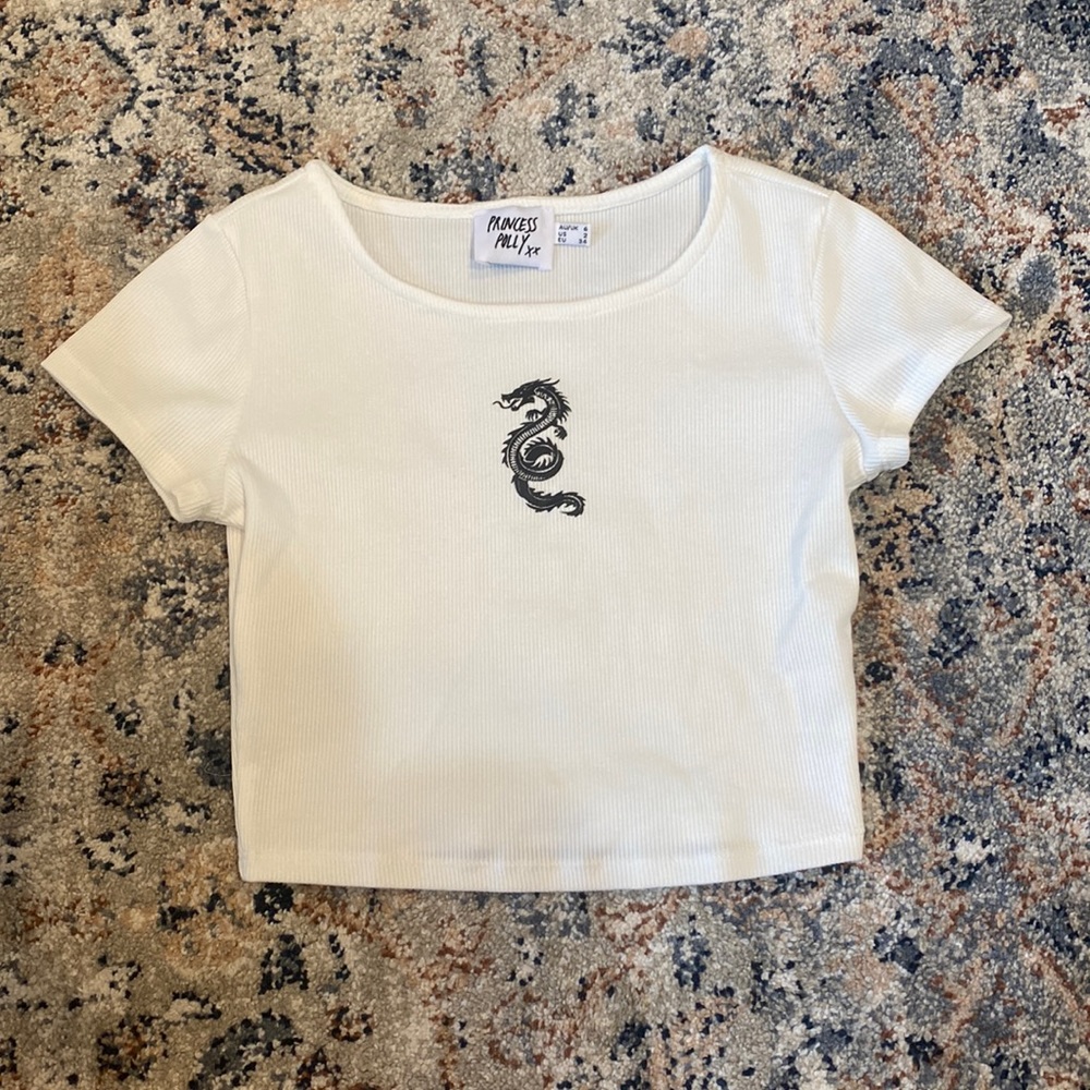 Princess Polly white dragon top. Only worn once.